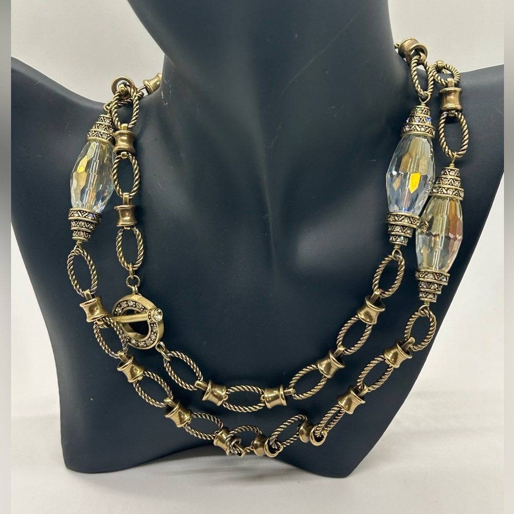 Heidi Daus Crystal Station Link Necklace
